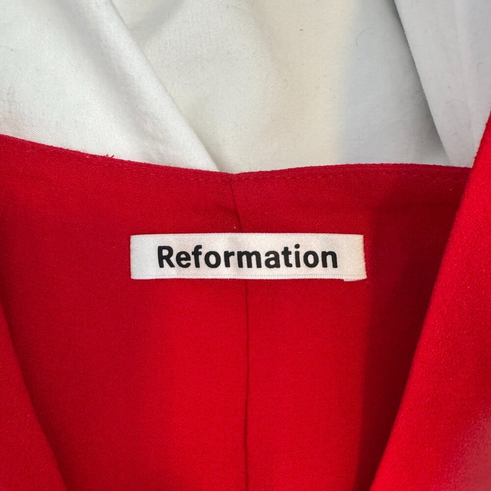 Reformation Red Marlowe Mini Dress in Small - Picture 4 of 5